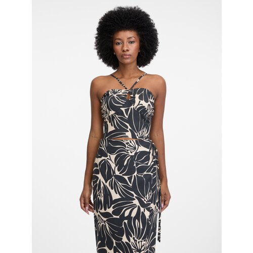 Orsay Black Women&amp;#039;s Crop Patterned Tank Top - Ladies Slike