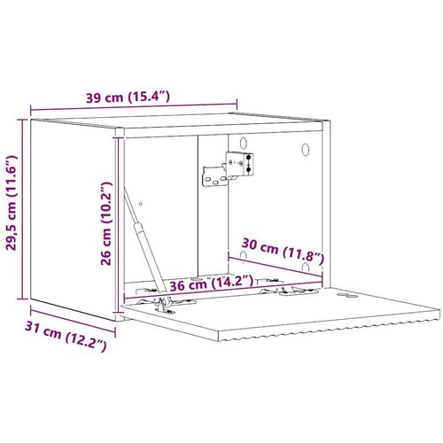 VidaXL TV zidni ormar Zidne Crna 60 x 31 x 29.5 cm Konstruirano drvo Slike