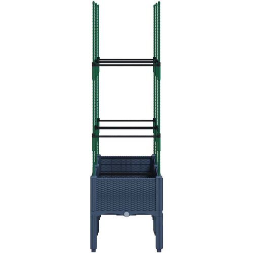 Vrtna sadilica s re&amp;scaron;etkom plava siva 80 x 40 x 142,5 cm PP Slike