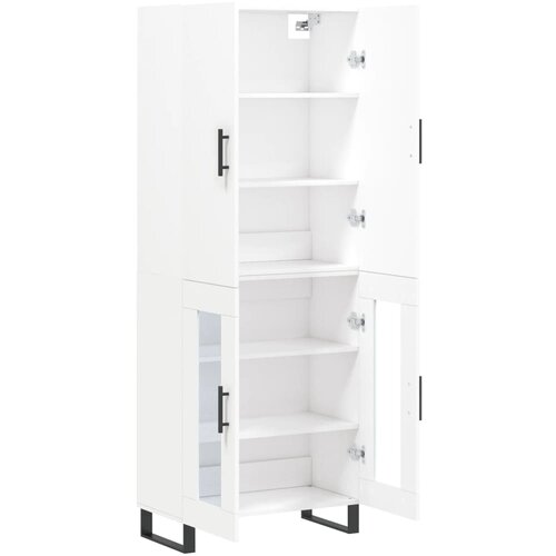 Maison Chic Visoka omara - Komoda - Predalnik bela 69,5x34x180 cm inženirski les, (21719860) Slike