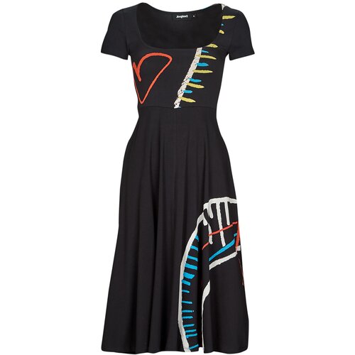 Desigual Dolge obleke VEST_LISA Črna Slike