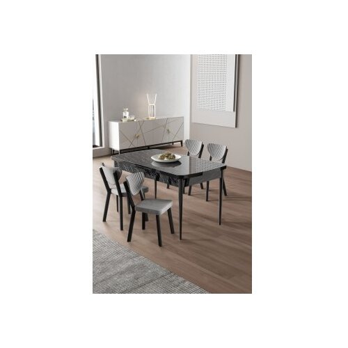 Hanah home trpezarijski set, 5 dijelova, siva Cijene