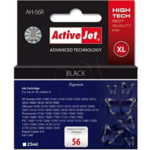 Activejet črno črnilo HP C6656A 56 AH-56R Slike