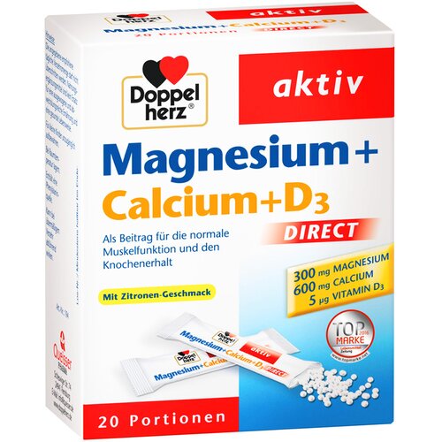 Doppelherz aktiv magnezij + kalcij + D3 Direct - 20 vreć. Slike