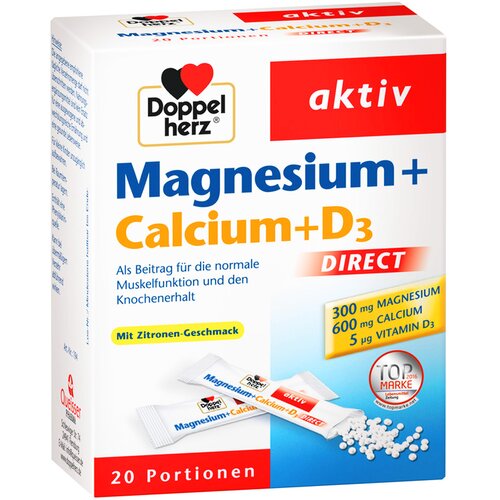 Doppelherz kompleks magnesium 300mg + calcium + D3 direct 20 kesica Slike