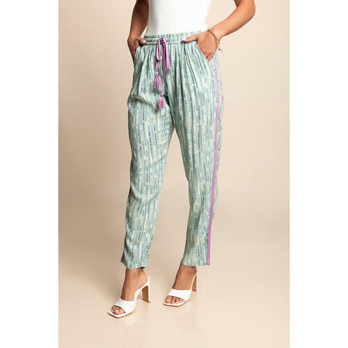 Fenzy Plus Size Hlače S Potiskom, Menta Cene