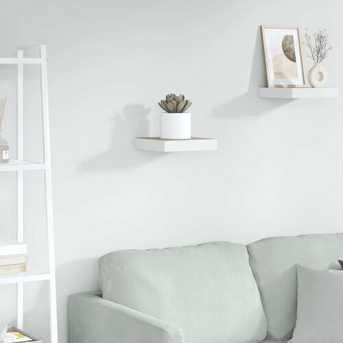  Plutajuća zidna polica boja hrasta i bijela 23x23,5x3,8 cm MDF Cijene