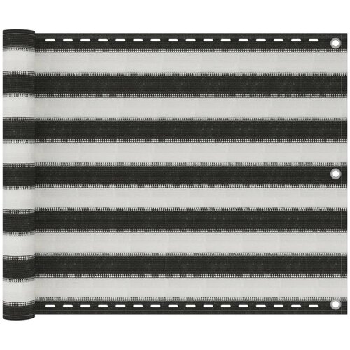VidaXL Balkonsko Platno HDPE 75x600 cm Antracitne in Bele Barve, (20764703) Slike