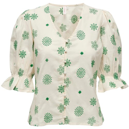 Only Bluza &amp;#039;JASMIN&amp;#039; zelena / bela Slike
