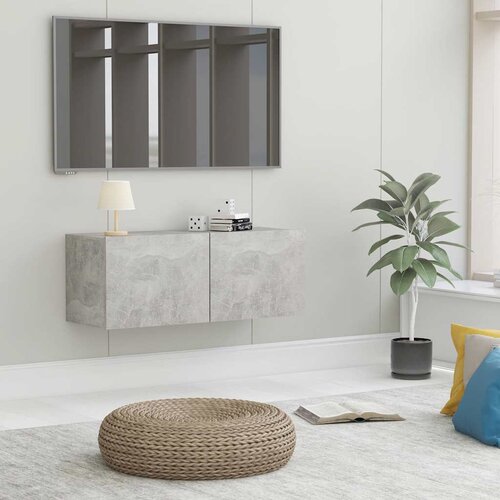 TV ormarić boja betona 80 x 30 x 30 cm od konstruiranog drva Cene