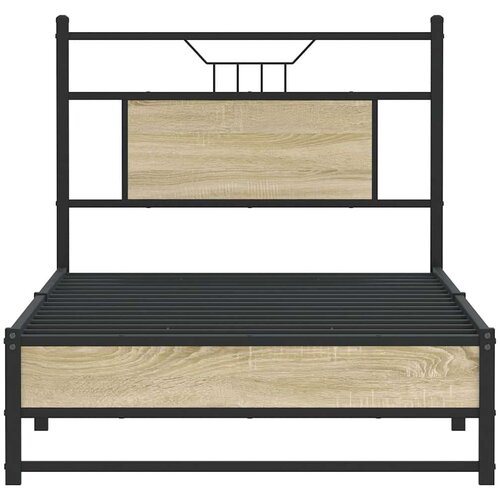 VidaXL Okvir kreveta bez madraca boja hrasta sonome 75 x 190 cm drveni Slike