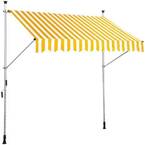 SUNFUN tenda s nosačem (žuto-bijele boje, širina: 3 m, izvlačenje: 1,3 m)