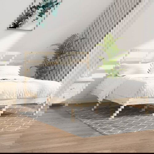  The Living Store Posteljni okvir trden les 150x200 cm - Posteljni Okvir, (21440025) Slike