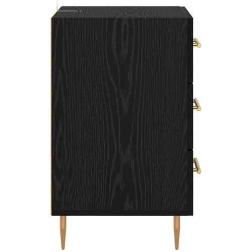  Noćni ormar Crni hrast 40 x 40 x 66 cm Konstruirano drvo Slike