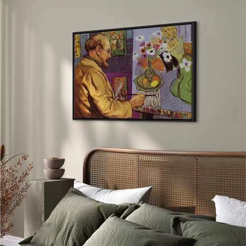  Slika - Painting by Henri Matisse (colour lithograph) 60x40 U crnom drvenom okviru Slike