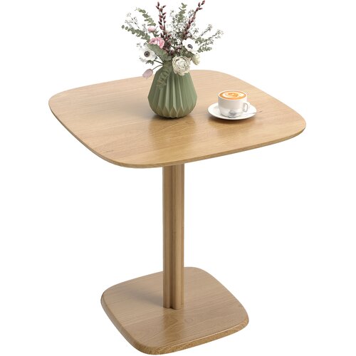 HOMCOM jedilna miza gumi les 70D x 70&Scaron; x 75V cm naravni les, (5000231363) Cene
