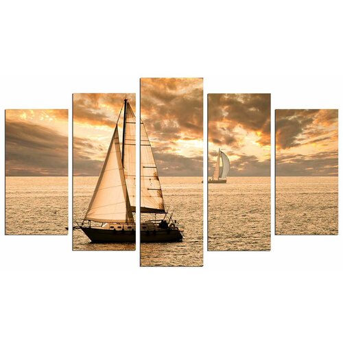 slika sunset sailboat 60x110cm Slike