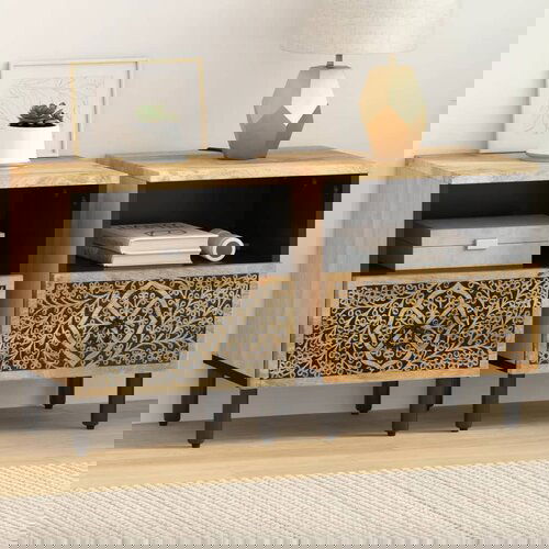 vidaXL Noćni ormarići 2 kom 40 x 33 x 46 cm od masivnog drva manga Cijene