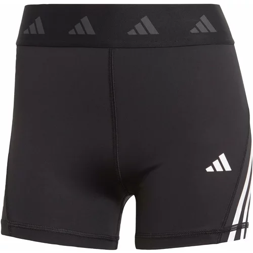 Adidas Športne hlače 'Techfit Hyperglam' črna / bela