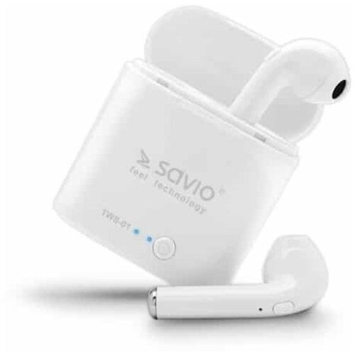 Savio brezžične bluetooth slušalke z mikrofonom in polnilno postajo earpods tws-01 savio Cene