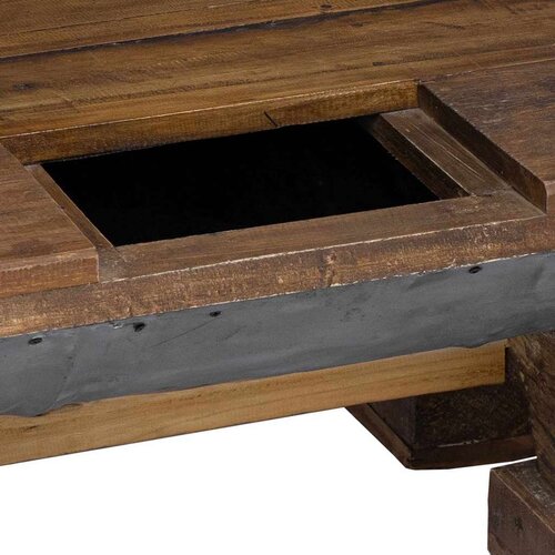 VidaXL Stolić za kavu Prirodna 90 x 50 x 35 cm boja drva Slike