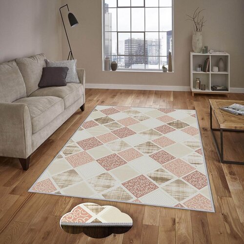 Conceptum Hypnose tepih Eexfab1142, pravougaoni, 80x150 cm, krem-roze Cene