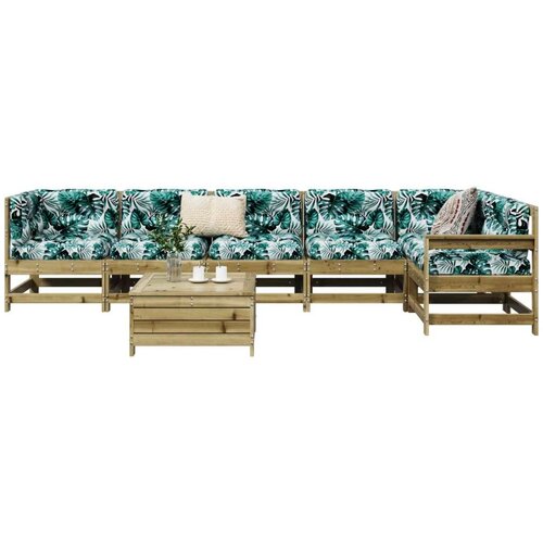  7-dijelni set vrtnih sofa od impregnirane borovine Slike