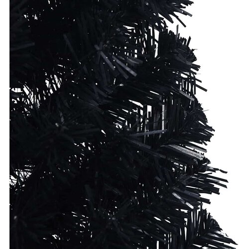 VidaXL Umjetno predsvijetljeno božićno drvce Crna 150 cm PVC Slike