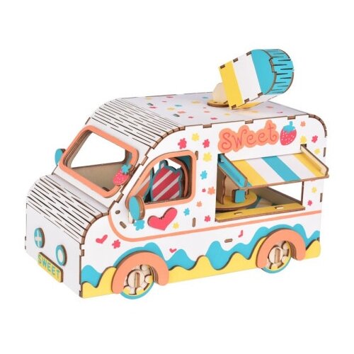  Čarolijashop 3d drvena slagalica - SLADOLEDŽIJIN AUTOMOBIL ( 440) Cene