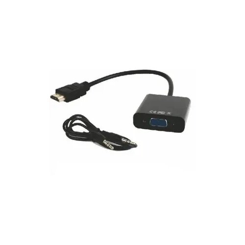  A-HDMI-VGA-06 Adapter GEMBIRD HDMI to VGA with audio Black Slike