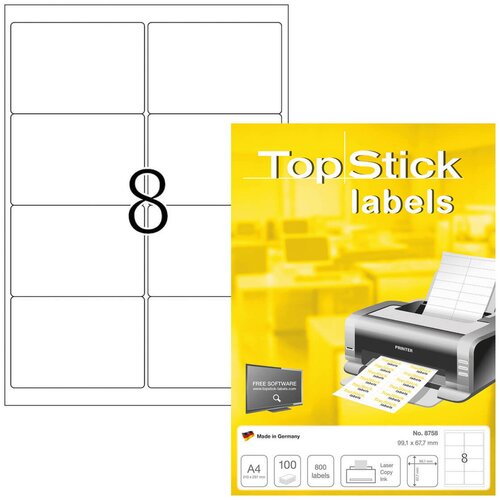 Herma Etikete topstick, 99.1x67.7 mm, 100/1 HER8758 Slike