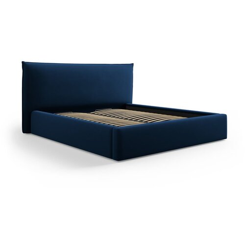Milo Casa Tamno plavi tapecirani bračni krevet s prostorom za odlaganje s podnicom 140x200 cm Elio &amp;ndash; Slike