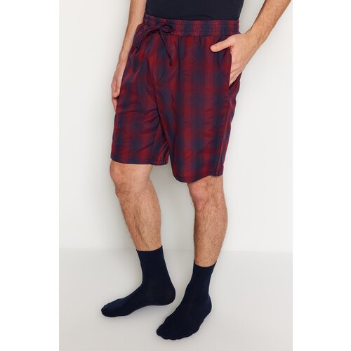 Trendyol Pajama Set - Burgundy - Plaid Slike