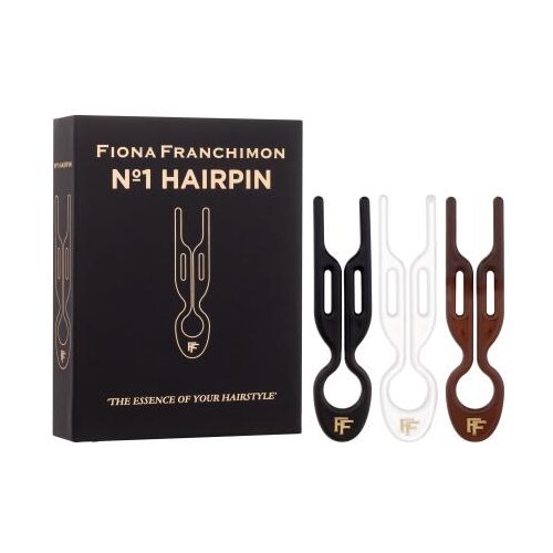 Fiona Franchimon N&amp;ordm;1 Hairpin New York Collection Set kopča za kosu smeđa 1 kom + kopča za kosu prozirna 1 kom + kopča za kosu crna 1 kom za žene Slike