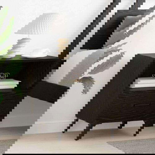 vidaXL Noćni ormar s ladicama 2 pcs Crni hrast 40 x 35 x 47.5 cm Cijene