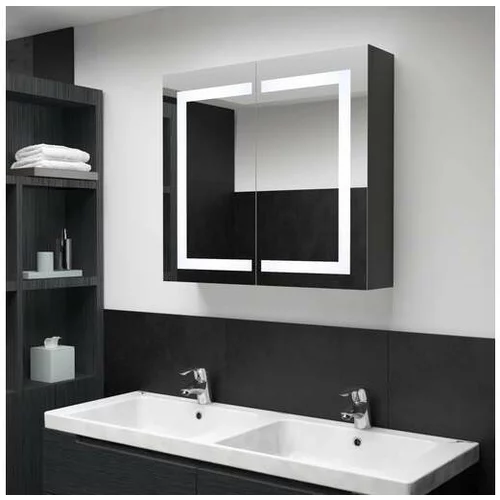  LED kopalniška omarica z ogledalom 80x12,2x68 cm