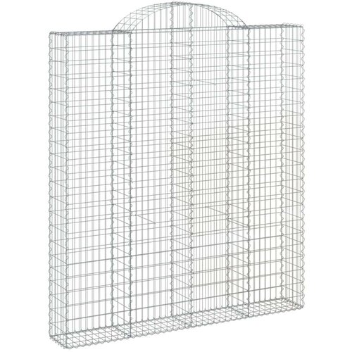  Lučne gabionske ko&amp;scaron;are 5 kom 200x30x220/240cm pocinčano željezo Slike