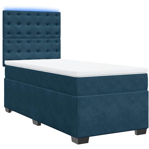 Box spring krevet s madracem plavi 90x200 cm bar&amp;scaron;unasti Slike