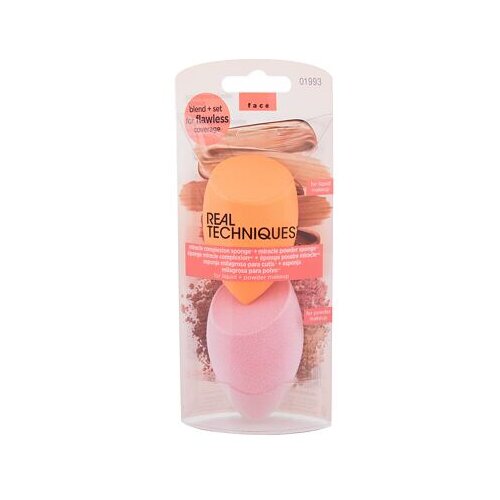 Real Techniques Miracle Complexion Sponge darilni set gobica za ličenje Miracle Complexion Sponge 1 ks + gobica za ličenje Miracle Powder Sponge 1 ks za ženske Slike