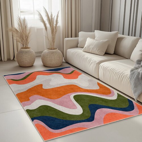 Mila Home Oranžna pralna preproga 60x100 cm Squiggly Orange &amp;ndash; Slike