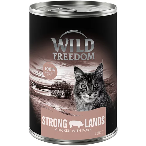Wild Freedom Ekonomično pakiranje: Adult 24 x 400 g - Strong Lands - svinjetina i piletina