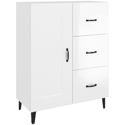 Maison Chic Komoda - Predalnik visok sijaj bela 69,5x34x90 cm inženirski les, (21722539) Slike