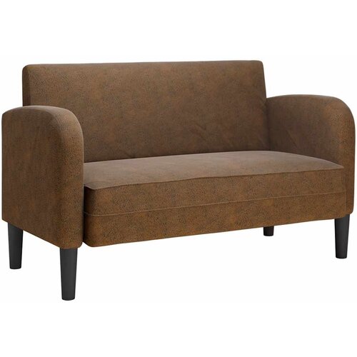 vidaXL Loveseat kavč rjava 110 cm umetno usnje, (21749674) Cene