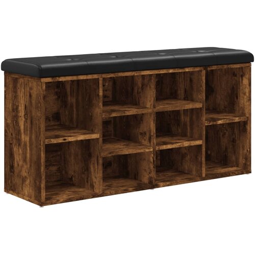 Maison Chic Klop za čevlje - Sedež za čevlje dimljen hrast 102x32x50 cm inženirski les, (21777439) Slike