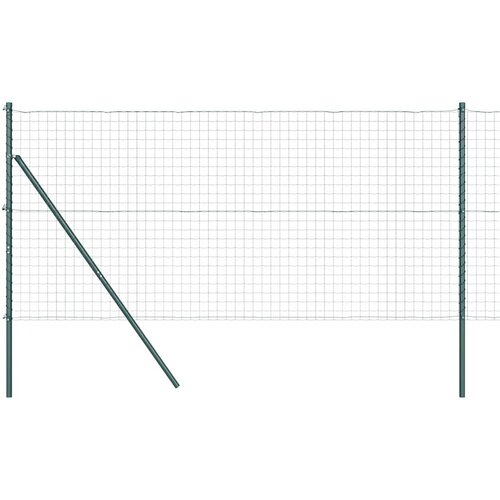 vidaXL Euro Ograda sa 7 Stupova 1.4x10 m Galvanizirani Čelik Zeleni Cene