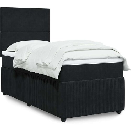 Box spring krevet s madracem crni 90x190 cm baršunasti Cijene
