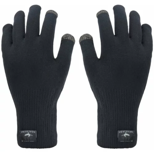 Sealskinz Waterproof All Weather Ultra Grip Knitted Gloves Black S
