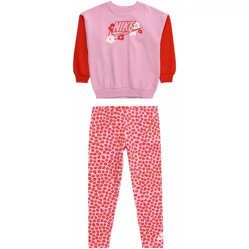 Nike Sportswear Jogging komplet roza / crvena / bijela
