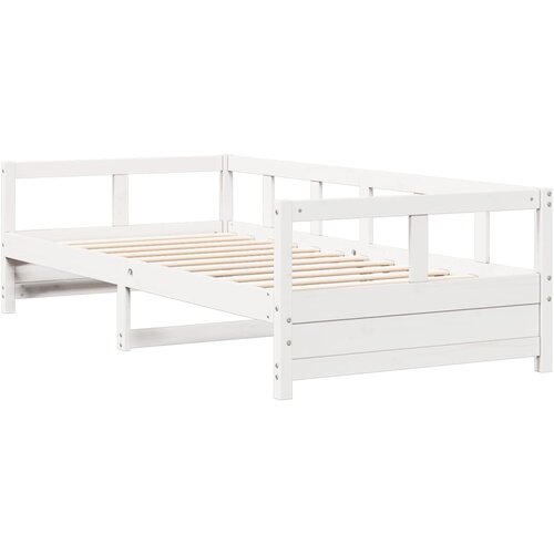 vidaXL Dnevni ležaj bijeli 90 x 200 cm od masivne borovine Cene