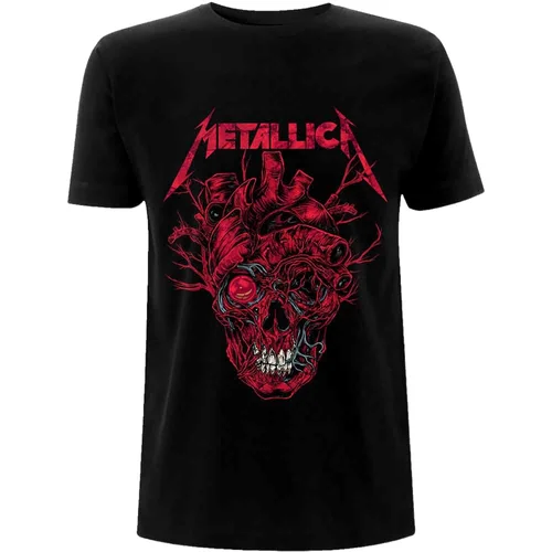 Metallica Majica Heart Skull Black L